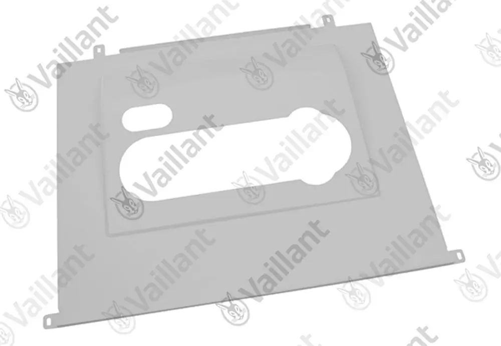 Vaillant Blende für Schaltkasten mit Ausschnitten. Die Blende hat eine rechteckige Form und ist in neutralem Farbton gehalten.